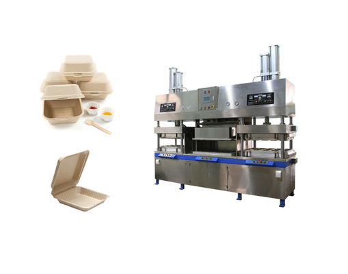 Macchina semiautomatica per lo stampaggio della polpa con fibre vergini della polpa vegetale