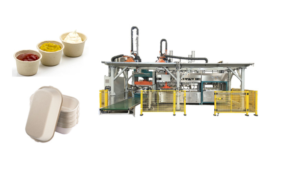 La carta astuta ha modellato il braccio di camminata del robot di Tray Production Line With Double degli alimenti a rapida preparazione di Unbleach