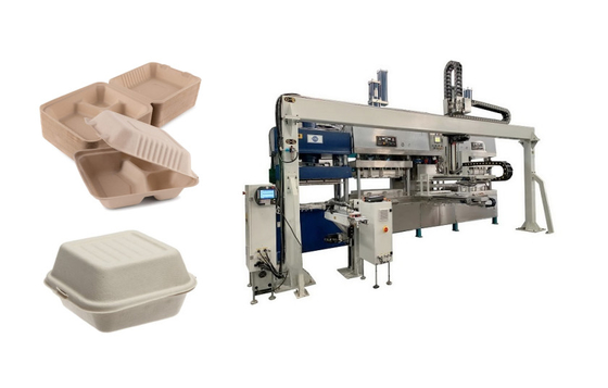 Linea di produzione del contenitore della copertura superiore della polpa della bagassa della canna da zucchero con il braccio del robot di Singlel