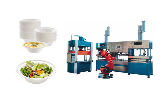 Macchinario automatico del modanatura della cartapesta per produzione biodegradabile delle stoviglie