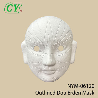 Maschere integrali fai da te bianche per feste, maschere di carta da dipingere in polpa per Halloween