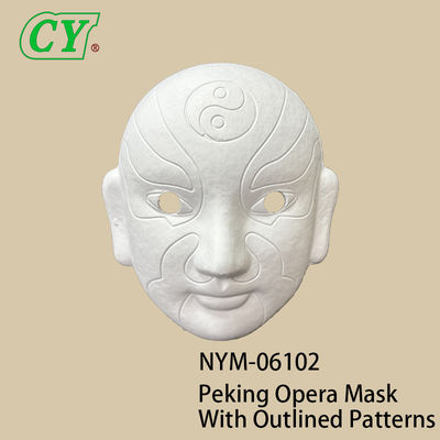 Maschere Cosplay Fatte a Mano in Carta Pesta con Faccia Sorridente Dipinta a Mano, Maschere Veneziane Fai-da-Te, Maschere per Feste