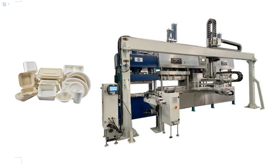 Linea di produzione completamente automatica delle stoviglie della polpa con il braccio di camminata orizzontale del robot