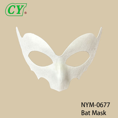 Maschera da volpe a forma di embrione bianco fai-da-te per bambini, maschera di carta a forma di gatto animale, pittura graffiti, maschera a mezza faccia